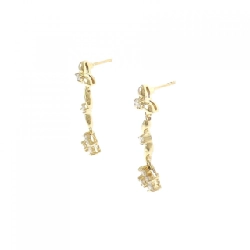 K18YG Bông tai hoa kim cương 0.30CT - Hàng hiệu Chính hãng 877420