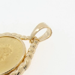 K18YG(枠) Đồng xu mặt dây chuyền - Hàng hiệu Authentic 865108