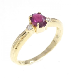 Nhẫn ruby K18YG 0.41CT - Hàng hiệu chính hãng