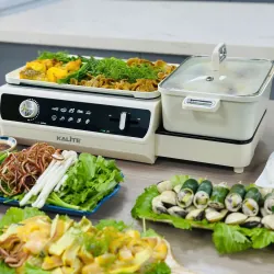 Nồi lẩu nướng 2in1 KALITE KLG555, công suất 2200W, chống dính ceramic 792908