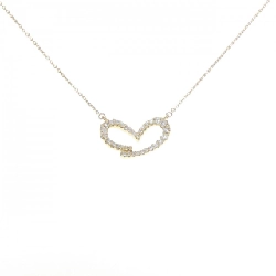 K18YG Dây chuyền kim cương hình trái tim 0.34CT - Hàng hiệu Chính hãng