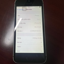 iPhone 5 SE màu bạc, xước nhẹ, Sài tốt. 