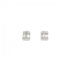 K18WG Bông tai kim cương 0.20CT - Hàng hiệu Chính hãng