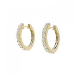 K18YG Bông tai kim cương 1.002CT - Hàng hiệu Chính hãng