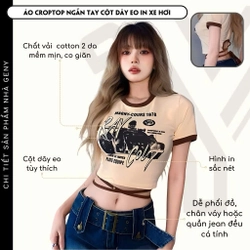 Áo croptop nữ phối dây eo  290638