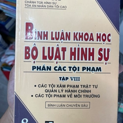 Bình luận khoa học Bộ luật Hình sự (tập 8)