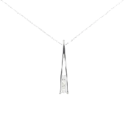 K18WG Dây chuyền kim cương 0.17CT - Hàng hiệu Chính hãng