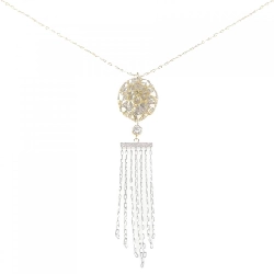 Dây chuyền kim cương K18YG/K18WG 0.13CT - Hàng hiệu Chính hãng