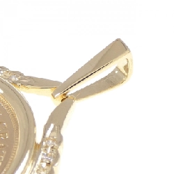 K18YG(枠) Dây chuyền đồng xu kim cương 0.30CT - Hàng hiệu Authentic 866391