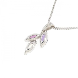 K18WG Mặt dây chuyền đá màu - Hàng hiệu Authentic 861103