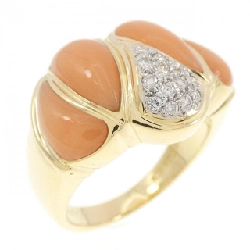 Nhẫn san hô K18YG/K18WG