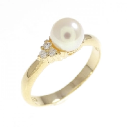 Nhẫn ngọc trai Akoya K18YG 5.1mm - Hàng hiệu Chính hãng