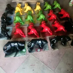 BỘ TƯỢNG 5 ÔNG CỌP ĐẤT NUNG CAO 15CM DÀI 30CM 787154