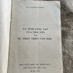 Cá tính  sáng tạo của nhà văn và sự phát triển văn học và sự phát triển KHRAPCHENKÔ 932946