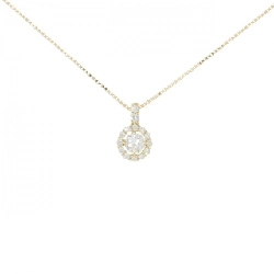 Dây chuyền kim cương K18YG 0.229CT H SI2 Tốt - Hàng hiệu Chính hãng