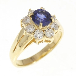 Nhẫn Sapphire K18YG 0.70CT