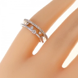 Nhẫn nhẫn ngón út kim cương K18WG/K18PG 0.16CT 673577