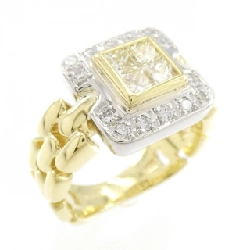 Nhẫn kim cương K18YG/PT900 0.78CT