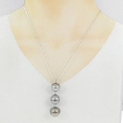 K18WG Ngọc trai đen dây chuyền - Hàng hiệu Authentic 856309