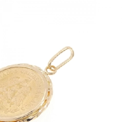 K18YG(枠) Đồng xu Mặt dây chuyền - Hàng hiệu Authentic 862961