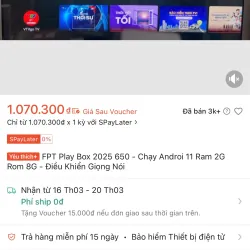Thiết bị giải trí FPT Play Box Android 11 RAM 2G kèm phụ kiện 971168