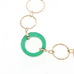 K18YG Ngọc Bích Dây Chuyền - Hàng hiệu Chính hãng 865331