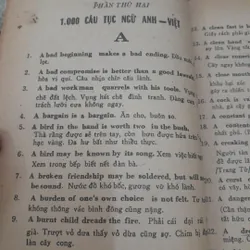1000 câu tục ngữ Anh Việt thông dụng. T giả Lê Đình Bích. ĐH Cần Thơ 1986 732653