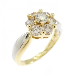 Nhẫn kim cương hoa K18YG/PT900 1.00CT