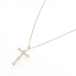 K18YG/750YG Vòng cổ kim cương chéo 0.10CT - Hàng hiệu Chính hãng 856705