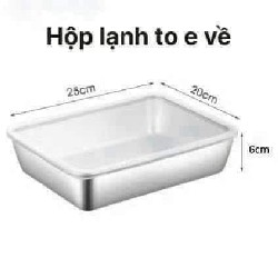 KHAY CHỮ NHẬT INOX 304 Có Nắp 68089