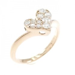 Nhẫn kim cương K18PG hình trái tim 0.30CT