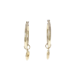 K18YG 2WAY Bông tai hình trái tim - Hàng hiệu Chính hãng