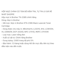 Mực in Brother 2385 nguyên hộp 788723