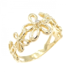 Nhẫn kim cương hoa K18YG 0.01CT - Hàng hiệu Authentic