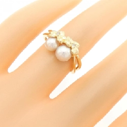 Nhẫn ngọc trai Akoya K18YG hoa 671040