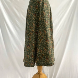 🌻CHÂN VÁY HOA NHÍ VINTAGE XANH LÁ – Eo 66cm, Size S – Like New Nhật tuyển 452772