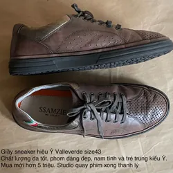 Giầy Ý Sneaker Valleverde size 43 quay phim xong thanh lý