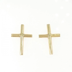 K18YG Khuyên tai hình chữ thập - Hàng hiệu Chính hãng