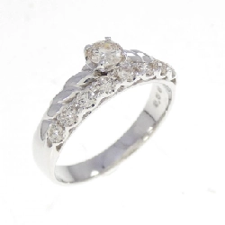 Nhẫn kim cương K18WG 0.30CT - Hàng hiệu Chính hãng