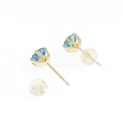 K18YG Blue Topaz Earrings - Hàng hiệu Authentic 874124