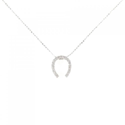 K18WG Móng ngựa Dây chuyền kim cương 0.19CT - Hàng hiệu Chính hãng