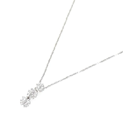 K18WG Hoa Đá Kim Cương Dây Chuyền 0.30CT - Hàng hiệu Chính hãng 863134