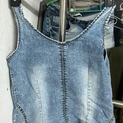 Áo dây hoạ tiết jean phong cách độc đáo 553319