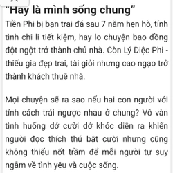 Tiểu thuyết tình cảm lãng mạn - Hay là mình sống chung 222379