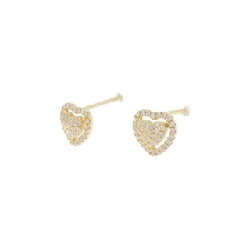 K18YG Bông tai kim cương hình trái tim 0.22CT - Hàng hiệu Chính hãng 875657