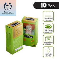 Bao cao su PlayAh Siêu Mỏng Super Invisible độ rộng 52mm Hộp 10 Cái 178700