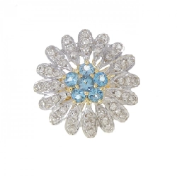 Nhẫn hoa Blue Topaz K18YG/K18WG 0.79CT - Hàng hiệu Chính hãng 853144