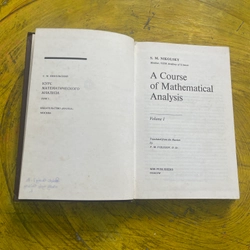 A COURSE OF MATHEMATICAL ANALYSIS 1- S.M.NIKOLSKY 544116