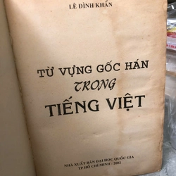 TỪ VỰNG GỐC HÁN TRONG TIẾNG VIỆT - Lê Đình Khẩn 451948