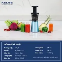 Kalite KL-530 – Ép kiệt bã, nhỏ gọn cực tiện 714965